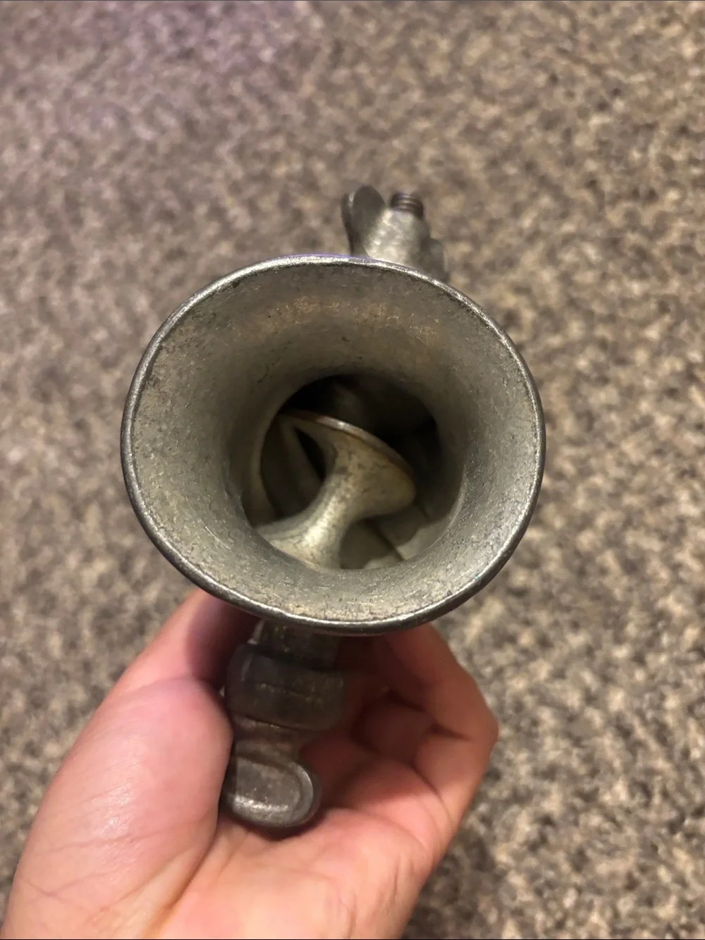 Hand-crank meat grinder or food grinder